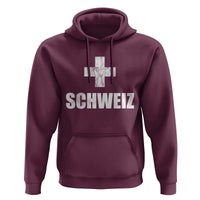 Schweiz Swiss German Vintage Cross Flag Switzerland Roots Hoodie
