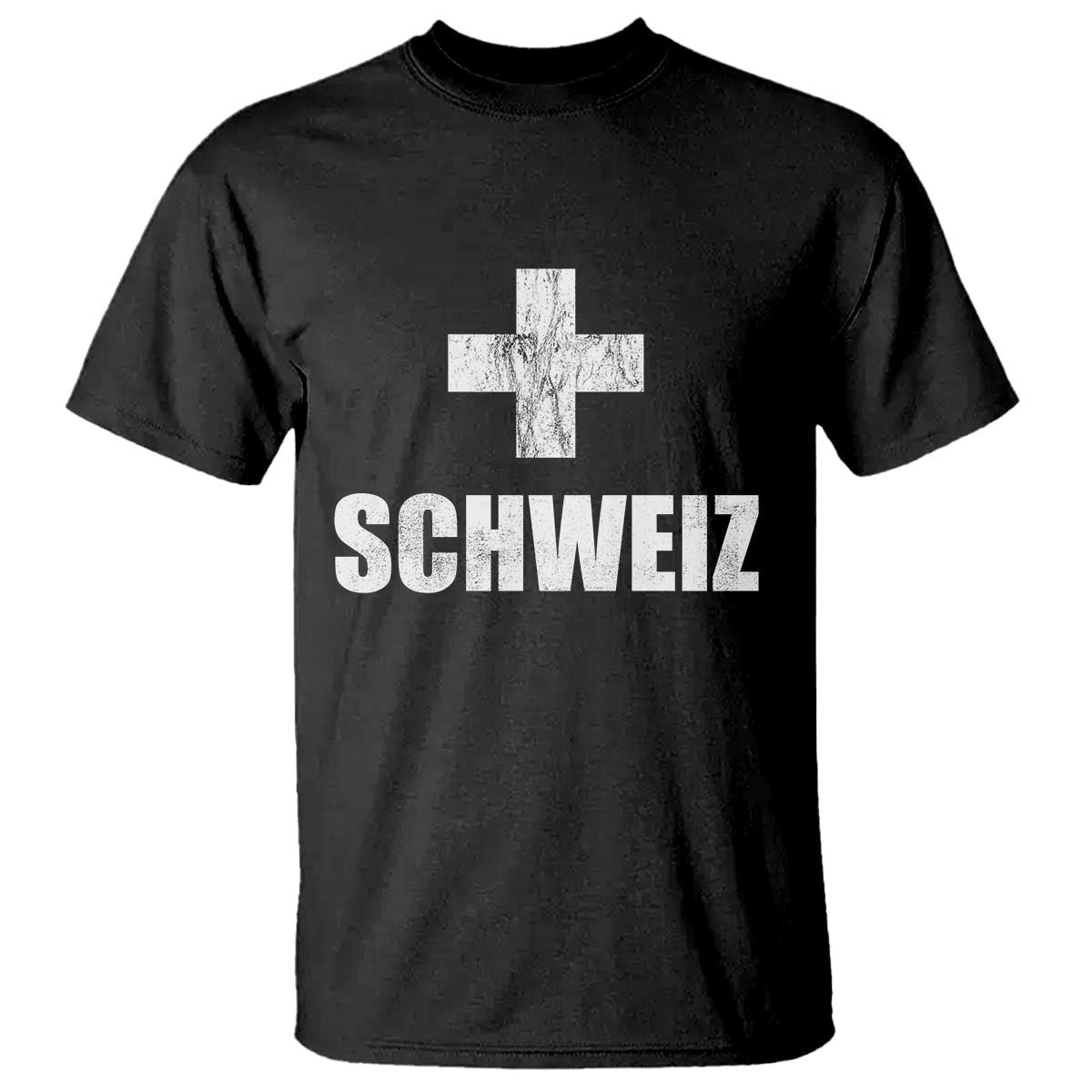 Schweiz Swiss German Vintage Cross Flag Switzerland Roots T Shirt