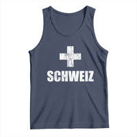 Schweiz Swiss German Vintage Cross Flag Switzerland Roots Tank Top