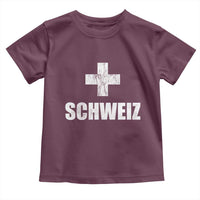 Schweiz Swiss German Vintage Cross Flag Switzerland Roots Toddler T Shirt