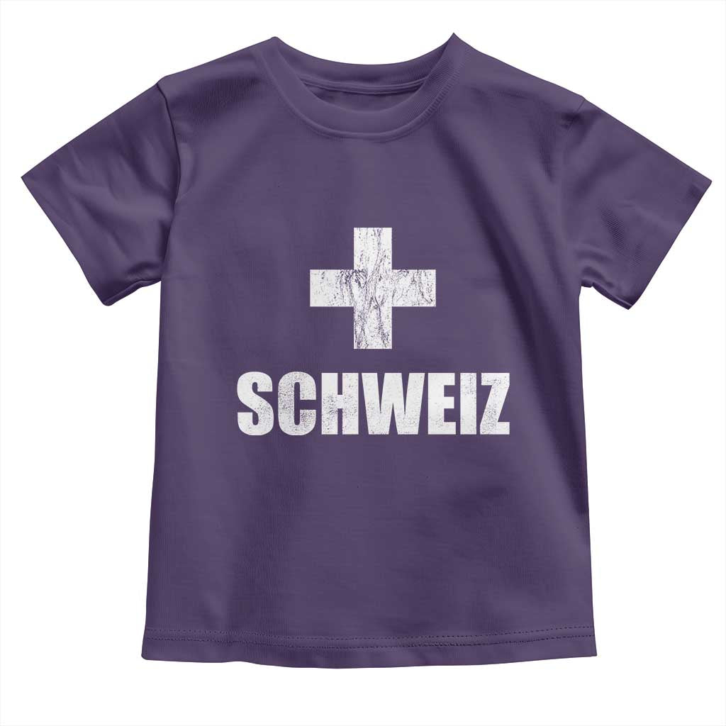 Schweiz Swiss German Vintage Cross Flag Switzerland Roots Toddler T Shirt