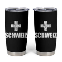 Schweiz Swiss German Vintage Cross Flag Switzerland Roots Tumbler Cup