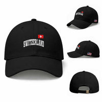 Switzerland Sports Throwback Design Baseball Cap Vintage Swiss Flag Soccer Jersey Style