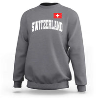 Switzerland Sports Throwback Design Sweatshirt Vintage Swiss Flag Soccer Jersey Style