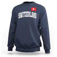 Switzerland Sports Throwback Design Sweatshirt Vintage Swiss Flag Soccer Jersey Style