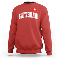 Switzerland Sports Throwback Design Sweatshirt Vintage Swiss Flag Soccer Jersey Style