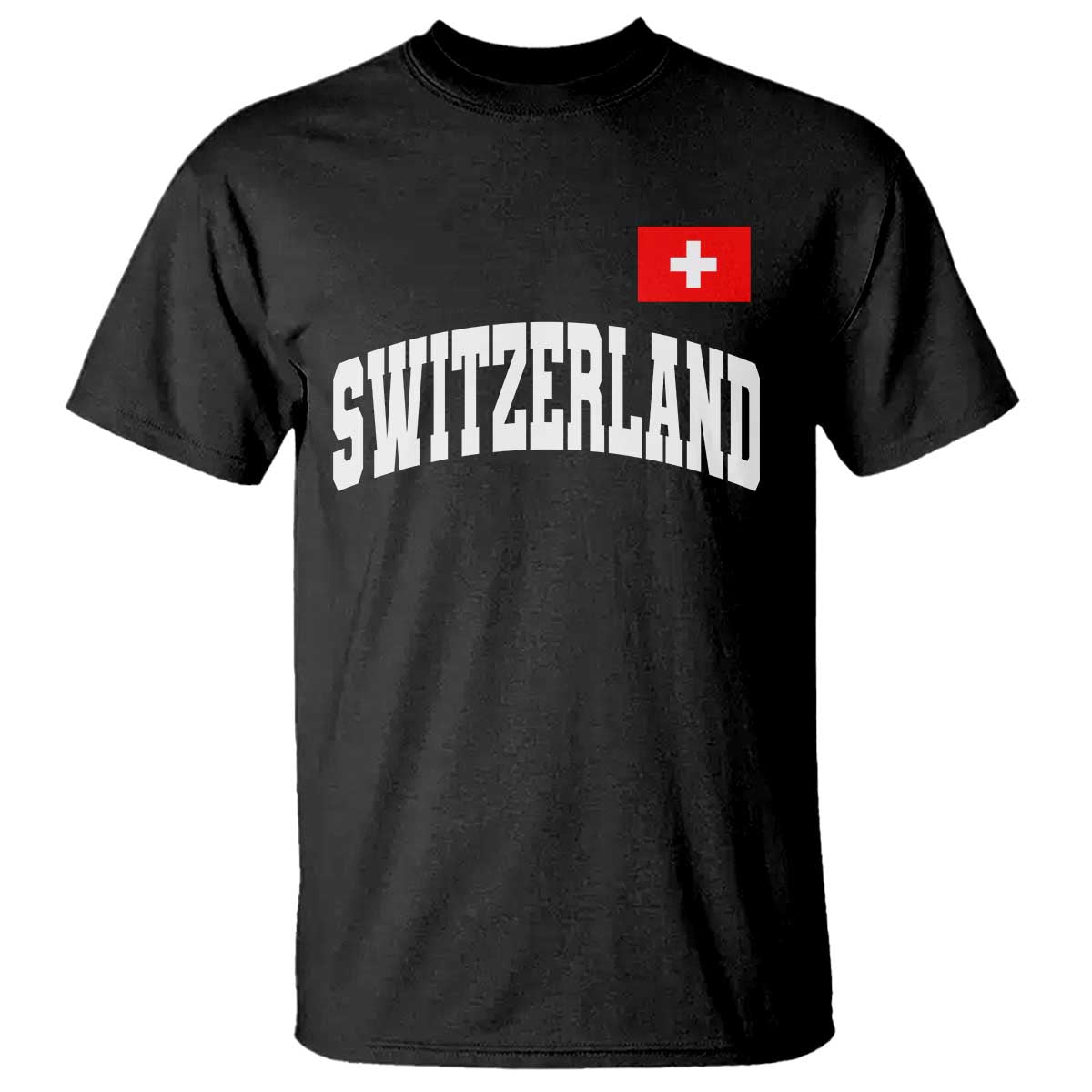 Switzerland Sports Throwback Design T Shirt Vintage Swiss Flag Soccer Jersey Style