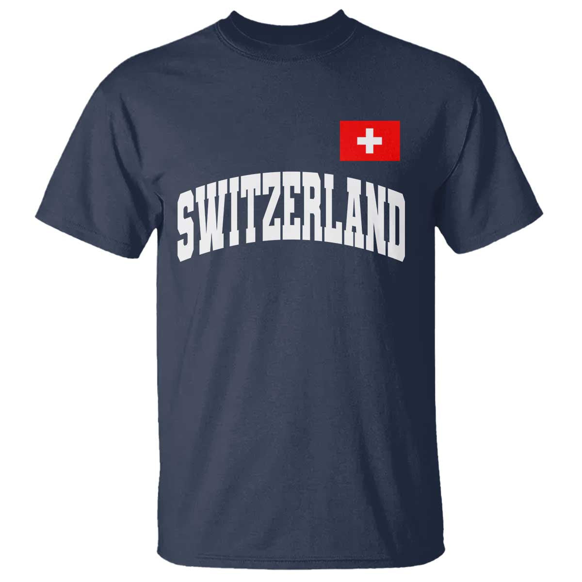 Switzerland Sports Throwback Design T Shirt Vintage Swiss Flag Soccer Jersey Style