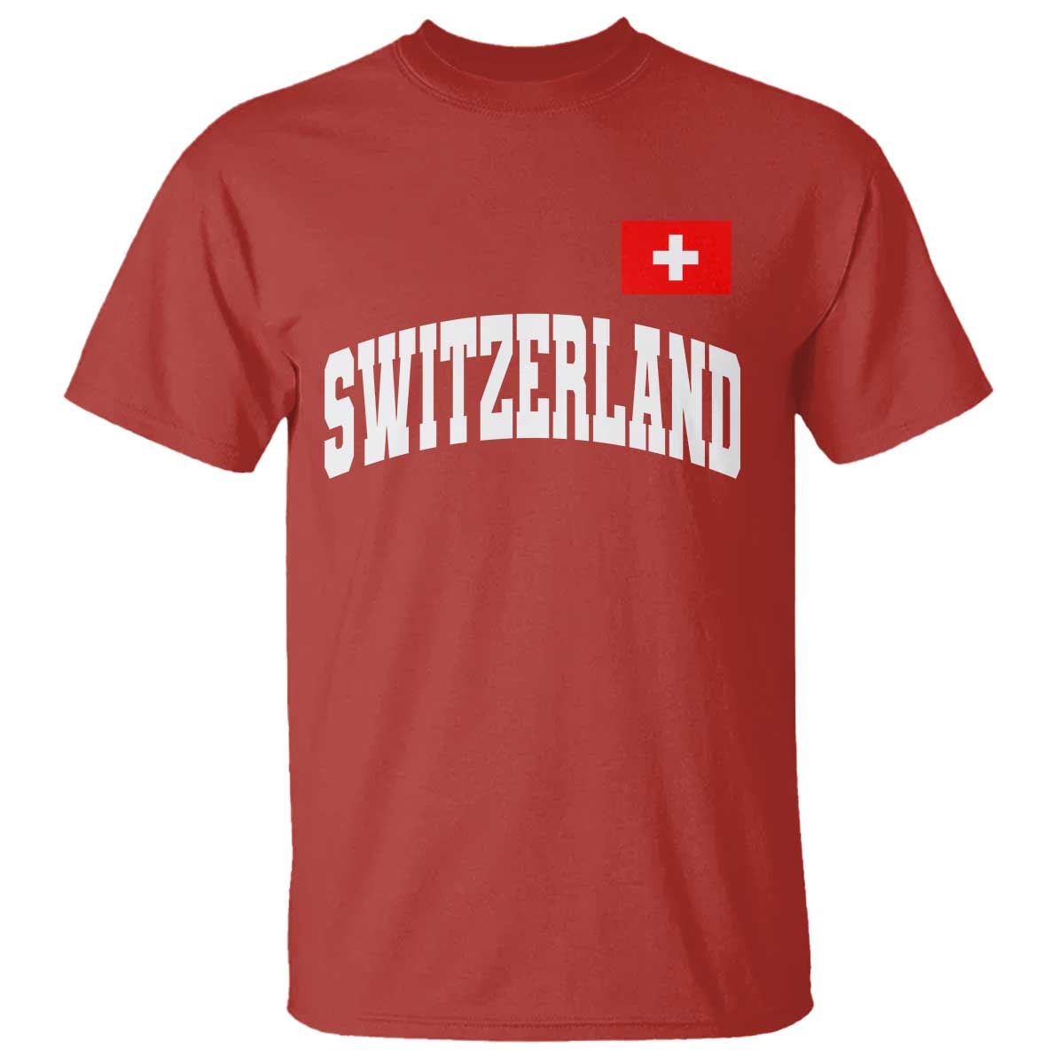 Switzerland Sports Throwback Design T Shirt Vintage Swiss Flag Soccer Jersey Style