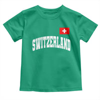 Switzerland Sports Throwback Design Toddler T Shirt Vintage Swiss Flag Soccer Jersey Style