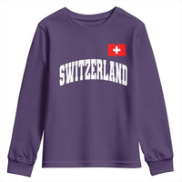 Switzerland Sports Throwback Design Youth Sweatshirt Vintage Swiss Flag Soccer Jersey Style