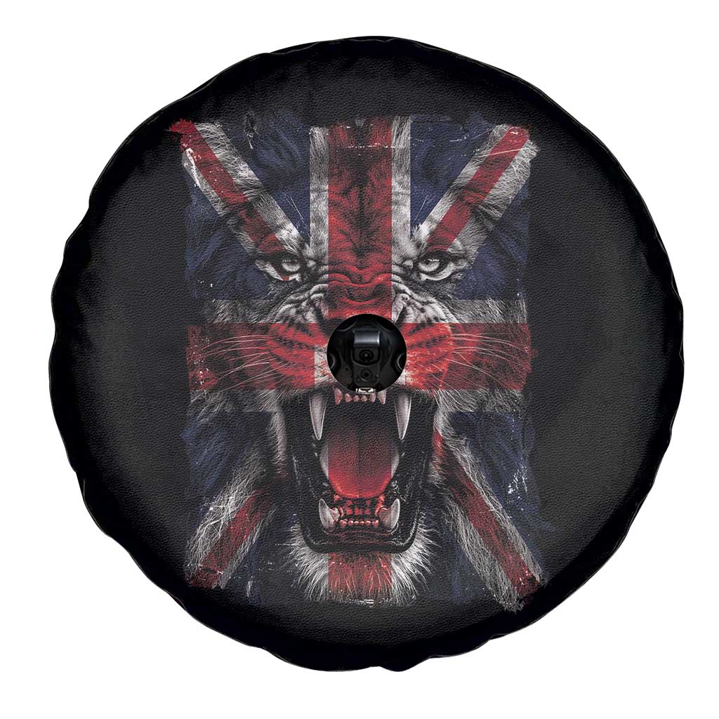 Union Jack Flag Lion Face UK British Great Britain Spare Tire Cover