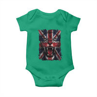 Union Jack Flag Lion Face UK British Great Britain Baby Onesie
