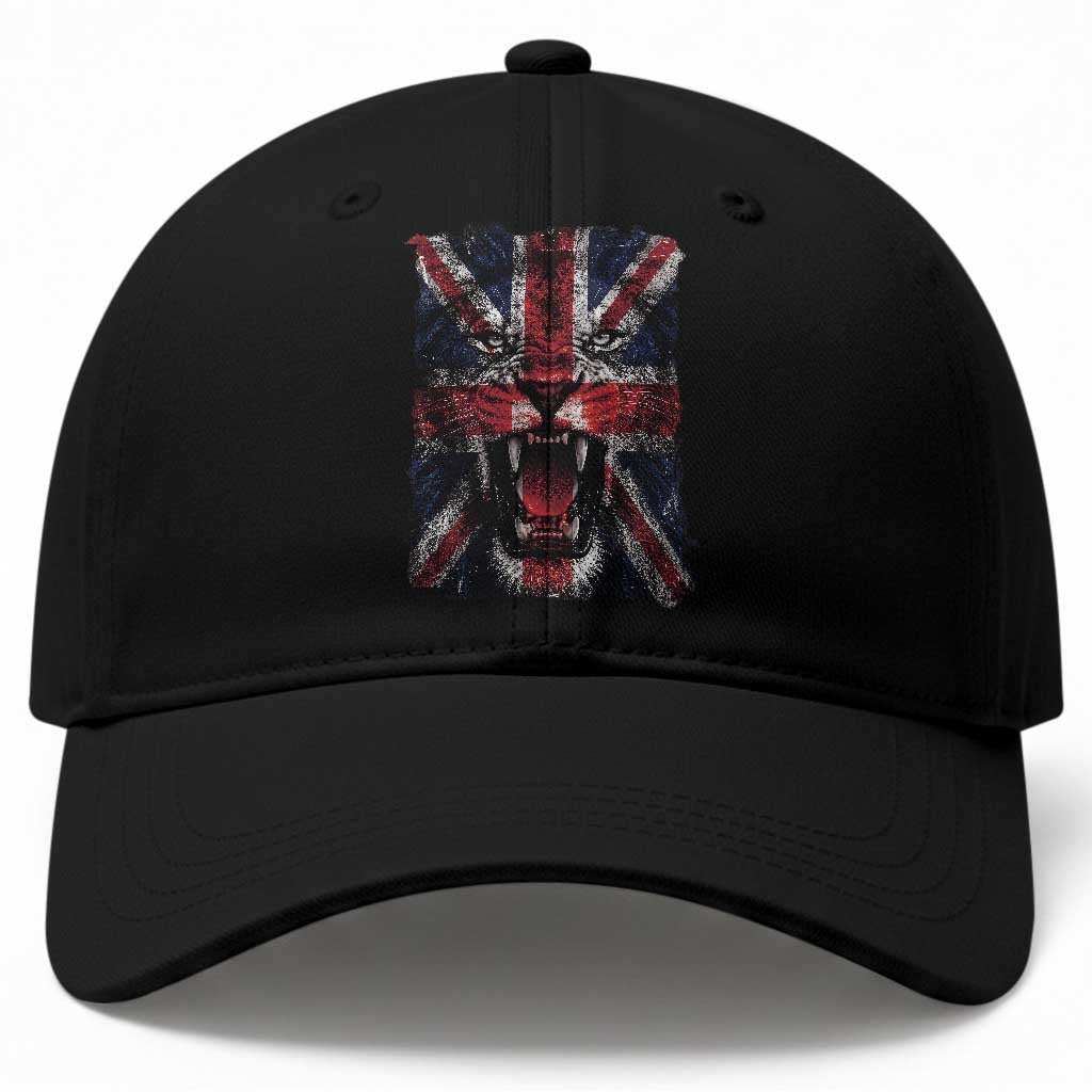 Union Jack Flag Lion Face UK British Great Britain Baseball Cap