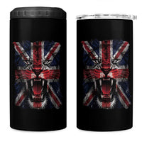 Union Jack Flag Lion Face UK British Great Britain 4 in 1 Can Cooler Tumbler