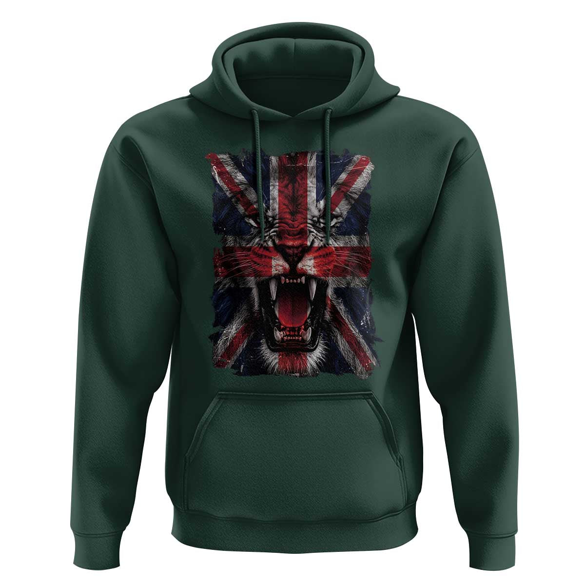 Union Jack Flag Lion Face UK British Great Britain Hoodie