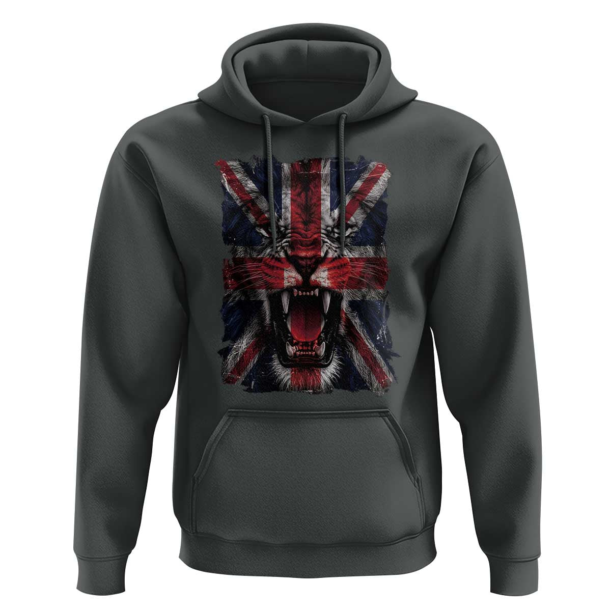 Union Jack Flag Lion Face UK British Great Britain Hoodie