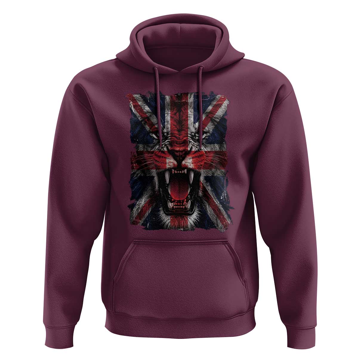 Union Jack Flag Lion Face UK British Great Britain Hoodie