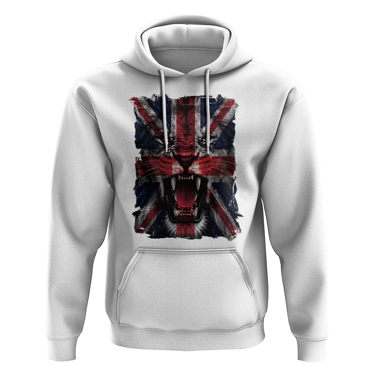 Union Jack Flag Lion Face UK British Great Britain Hoodie