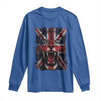 Union Jack Flag Lion Face UK British Great Britain Long Sleeve Shirt
