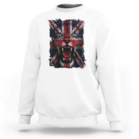 Union Jack Flag Lion Face UK British Great Britain Sweatshirt