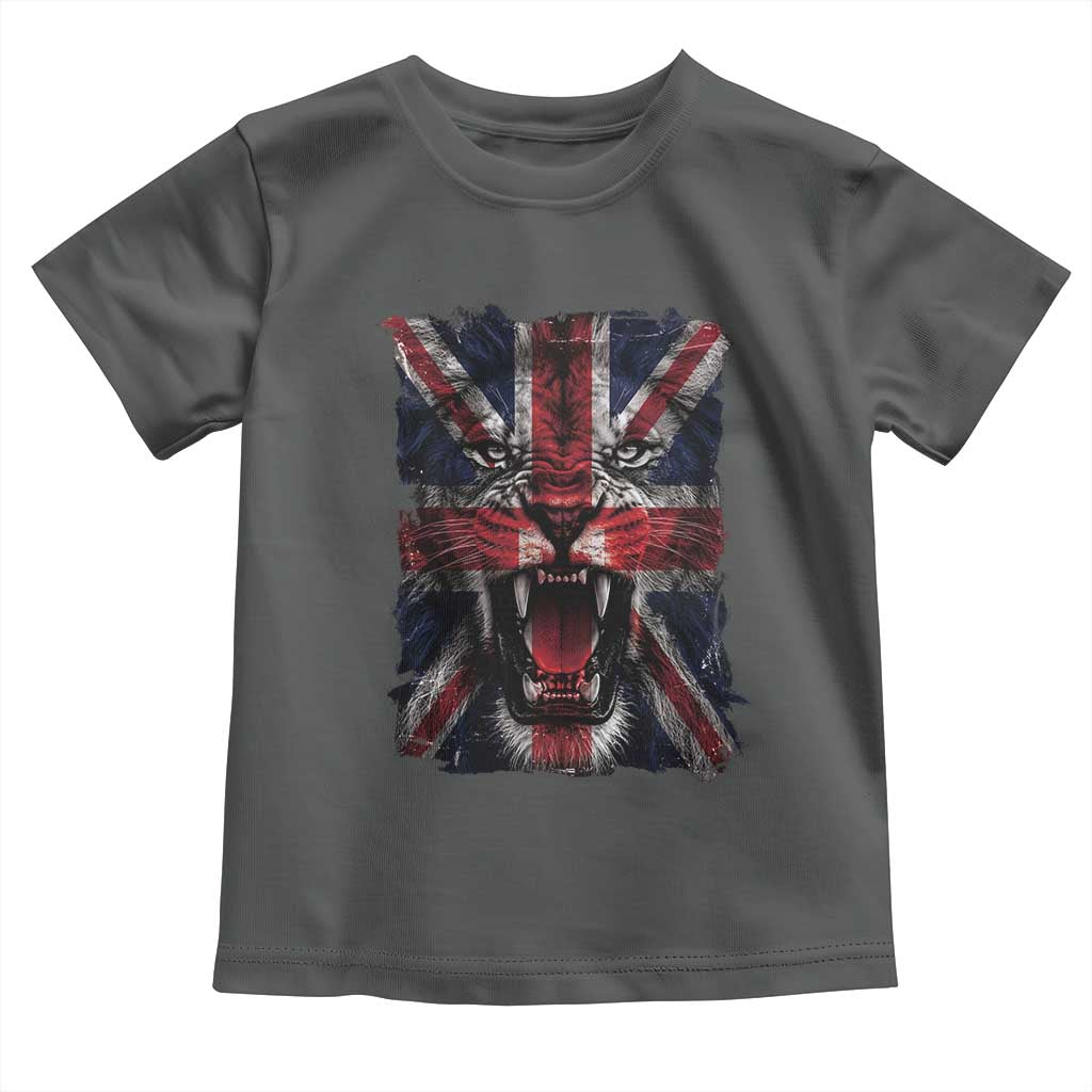 Union Jack Flag Lion Face UK British Great Britain Toddler T Shirt