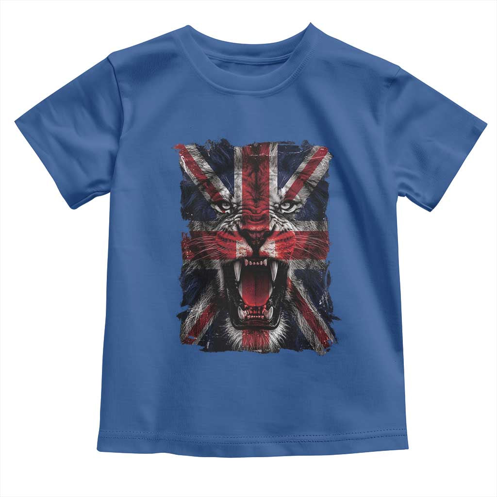 Union Jack Flag Lion Face UK British Great Britain Toddler T Shirt