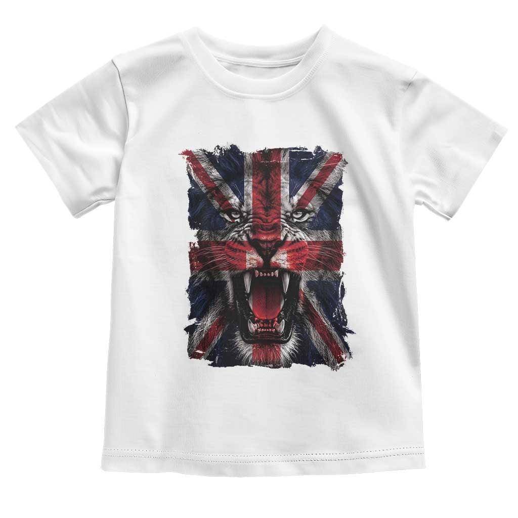 Union Jack Flag Lion Face UK British Great Britain Toddler T Shirt