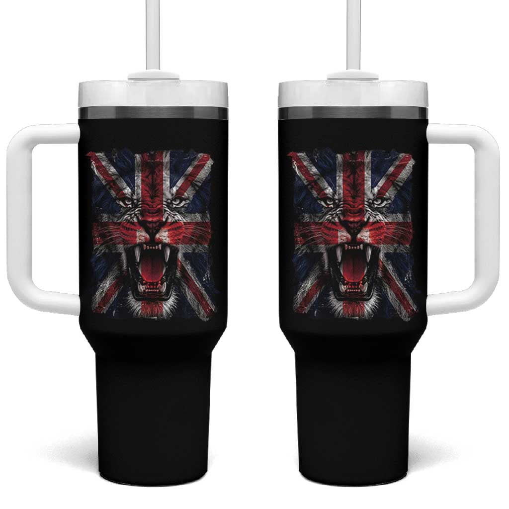 Union Jack Flag Lion Face UK British Great Britain Tumbler With Handle