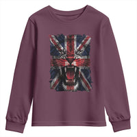 Union Jack Flag Lion Face UK British Great Britain Youth Sweatshirt