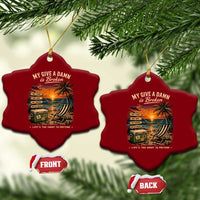 My Give A Damn is Broken Lifes Too Short to Pretend Ceramic Ornament Funny Old Man Quote