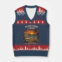 My Give A Damn is Broken Lifes Too Short to Pretend V-Neck Knit Sweater Vest Funny Old Man Quote