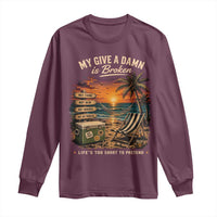 My Give A Damn is Broken Lifes Too Short to Pretend Long Sleeve Shirt Funny Old Man Quote