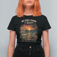 My Give A Damn is Broken Lifes Too Short to Pretend T Shirt For Women Funny Old Man Quote
