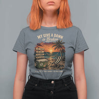 My Give A Damn is Broken Lifes Too Short to Pretend T Shirt For Women Funny Old Man Quote