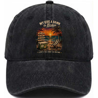 My Give A Damn is Broken Lifes Too Short to Pretend Washed Cotton Baseball Cap Funny Old Man Quote