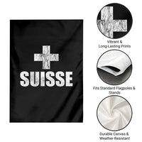 Suisse Swiss French Vintage Cross Flag Switzerland Roots Garden Flag