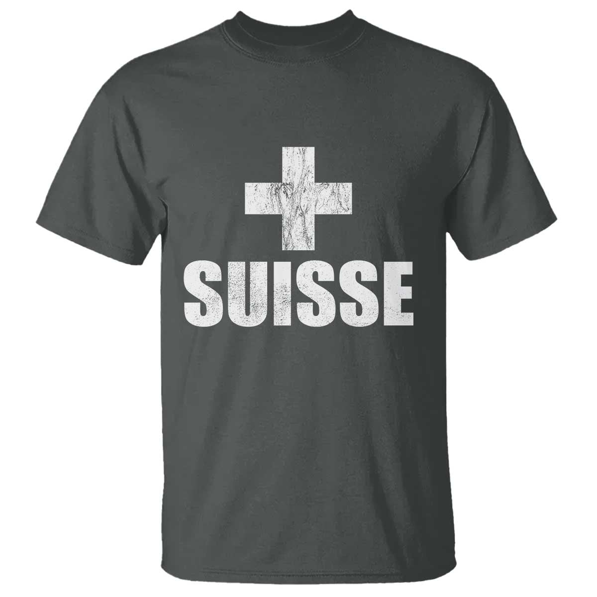Suisse Swiss French Vintage Cross Flag Switzerland Roots T Shirt