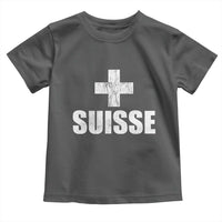 Suisse Swiss French Vintage Cross Flag Switzerland Roots Toddler T Shirt