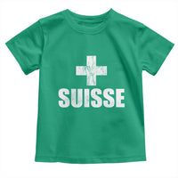 Suisse Swiss French Vintage Cross Flag Switzerland Roots Toddler T Shirt