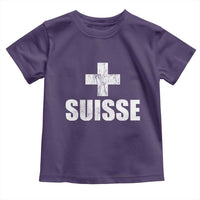 Suisse Swiss French Vintage Cross Flag Switzerland Roots Toddler T Shirt