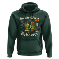 Funny Oktoberfest Hoodie On My Wurst Behavior Beer Bratwurst Lederhosen Dirndl - Wonder Print Shop