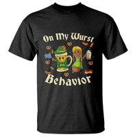 Funny Oktoberfest T Shirt On My Wurst Behavior Beer Bratwurst Lederhosen Dirndl - Wonder Print Shop