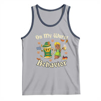 Funny Oktoberfest Tank Top On My Wurst Behavior Beer Bratwurst Lederhosen Dirndl - Wonder Print Shop