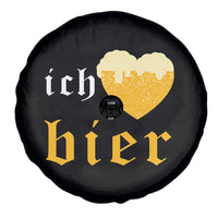 Funny Oktoberfest Spare Tire Cover Ich Liebe Bier Heart German Beer Foam - Wonder Print Shop
