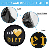 Funny Oktoberfest Spare Tire Cover Ich Liebe Bier Heart German Beer Foam - Wonder Print Shop
