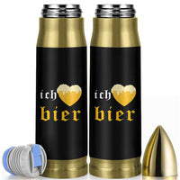 Funny Oktoberfest Bullet Tumbler Ich Liebe Bier Heart German Beer Foam - Wonder Print Shop