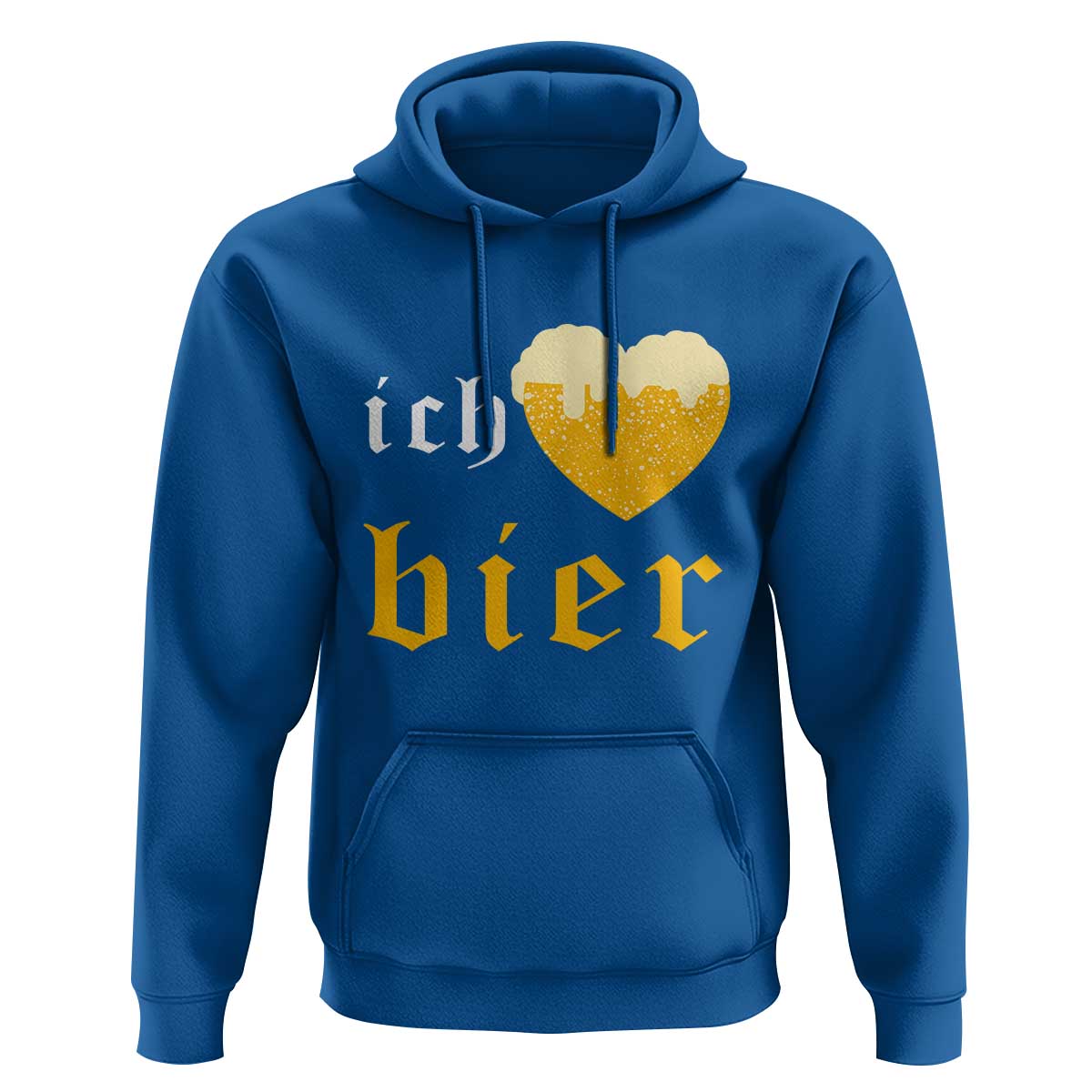 Funny Oktoberfest Hoodie Ich Liebe Bier Heart German Beer Foam - Wonder Print Shop