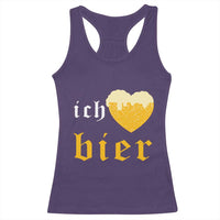 Funny Oktoberfest Racerback Tank Top Ich Liebe Bier Heart German Beer Foam - Wonder Print Shop