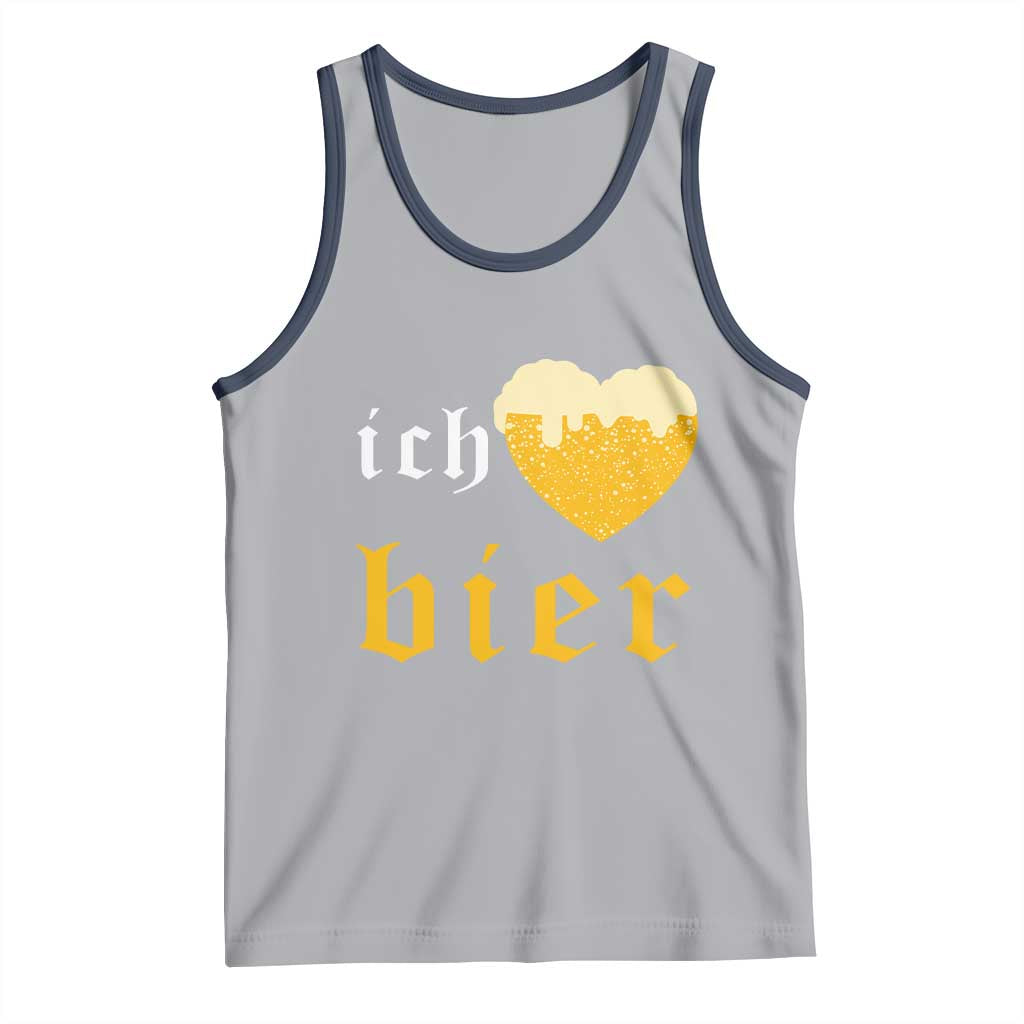 Funny Oktoberfest Tank Top Ich Liebe Bier Heart German Beer Foam - Wonder Print Shop
